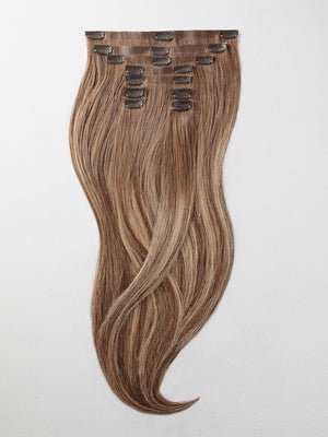 Clip in Extensions - luxury Qualität - Big Volume 9-teilig B10/DB2 balayage dunkelblond asch & hellgoldblond variant detail image - b76aeabc7dade3af5be4f721a226e5423944f5899ee4f816e482cd50eb07cce7