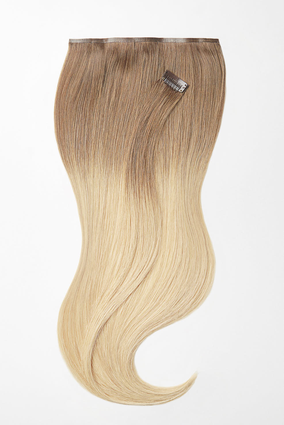 Nahtlose Clip Extensions - luxury Qualität - 120 Gramm 9-teilig - 55cm T10/DB2 ombré dunkelblond asch & hellgoldblond variant detail image - 3e1383ab2a031904e9244eaf6563f6c9e01b90a401ba7b9575a2a3256134a69b