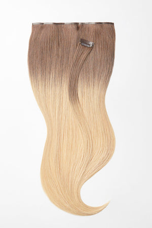 Nahtlose Clip Extensions - luxury Qualität - 120 Gramm 9-teilig - 55cm T8/26 ombré dunkelblond & Honig Goldblond variant detail image - d3a270697b2a41c363049c887eb8930c57a1517ac2f047487a666289421b6ca3