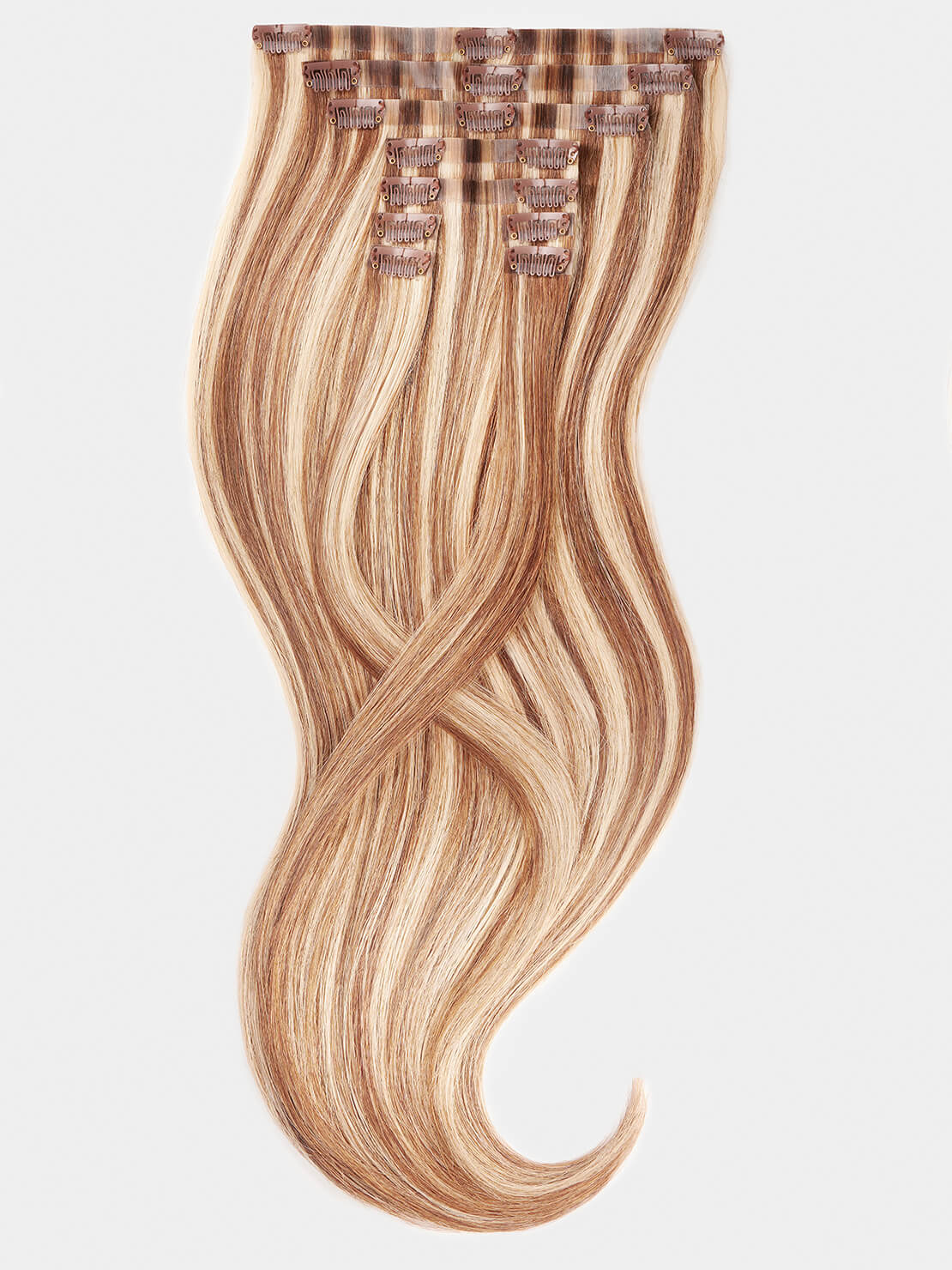 Clip in Extensions - luxury Qualität - Big Volume 9-teilig M12/26 gesträhnt dunkelgoldblond & Honig Goldblond variant detail image - 717b92805e5f67a779e550707e91cfd1c1b8ba760d75222bb9e65633e71f6cea