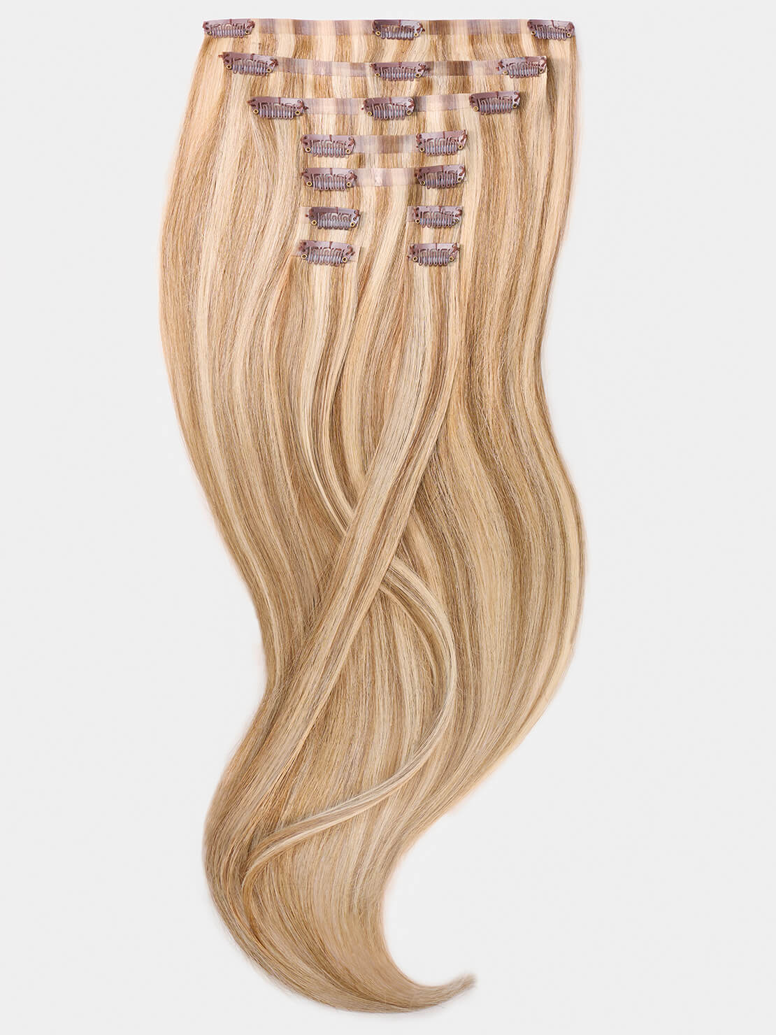 Clip in Extensions - luxury Qualität - Big Volume 9-teilig M18/24 gesträhnt mittelblond & superhellaschblond variant detail image - 30b63433125a4dcb50e821b3d45a74ace6223f8dae370a7386a8ed587c31b0b7