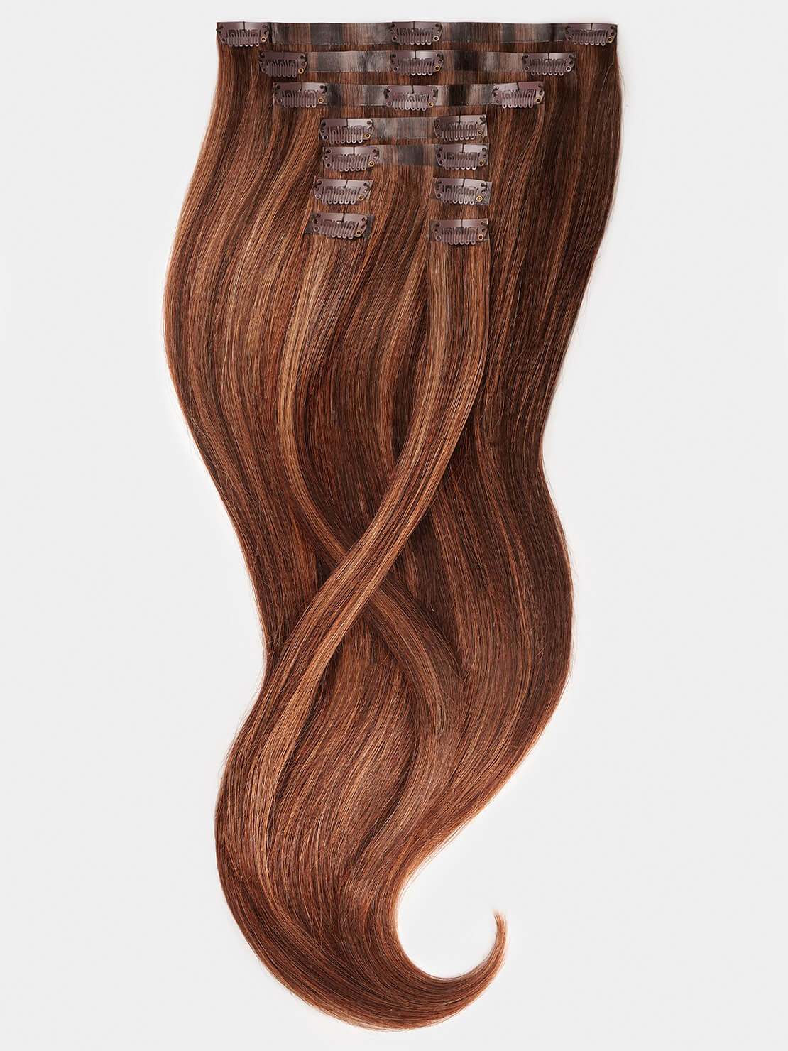 Clip in Extensions - luxury Qualität - Big Volume 9-teilig M6/12 gesträhnt schokobraun & dunkelgoldblond variant detail image - de0d1b165fe47cbc4fce20dfe0168685bf6b1942fa66614b1d08905a6e0468d6