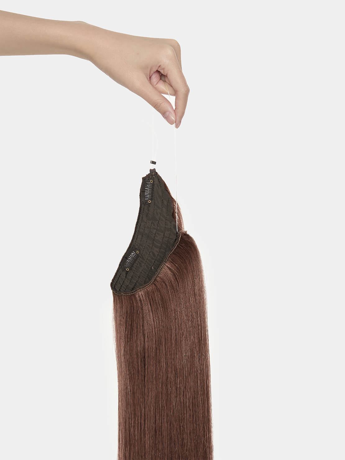 Flip in Extensions - one piece - luxury Qualität 10 dunkelblond asch variant detail image - a97848b87f66f491b94e014a0d8b3a97854241156daad54ea0c68644d325c5be