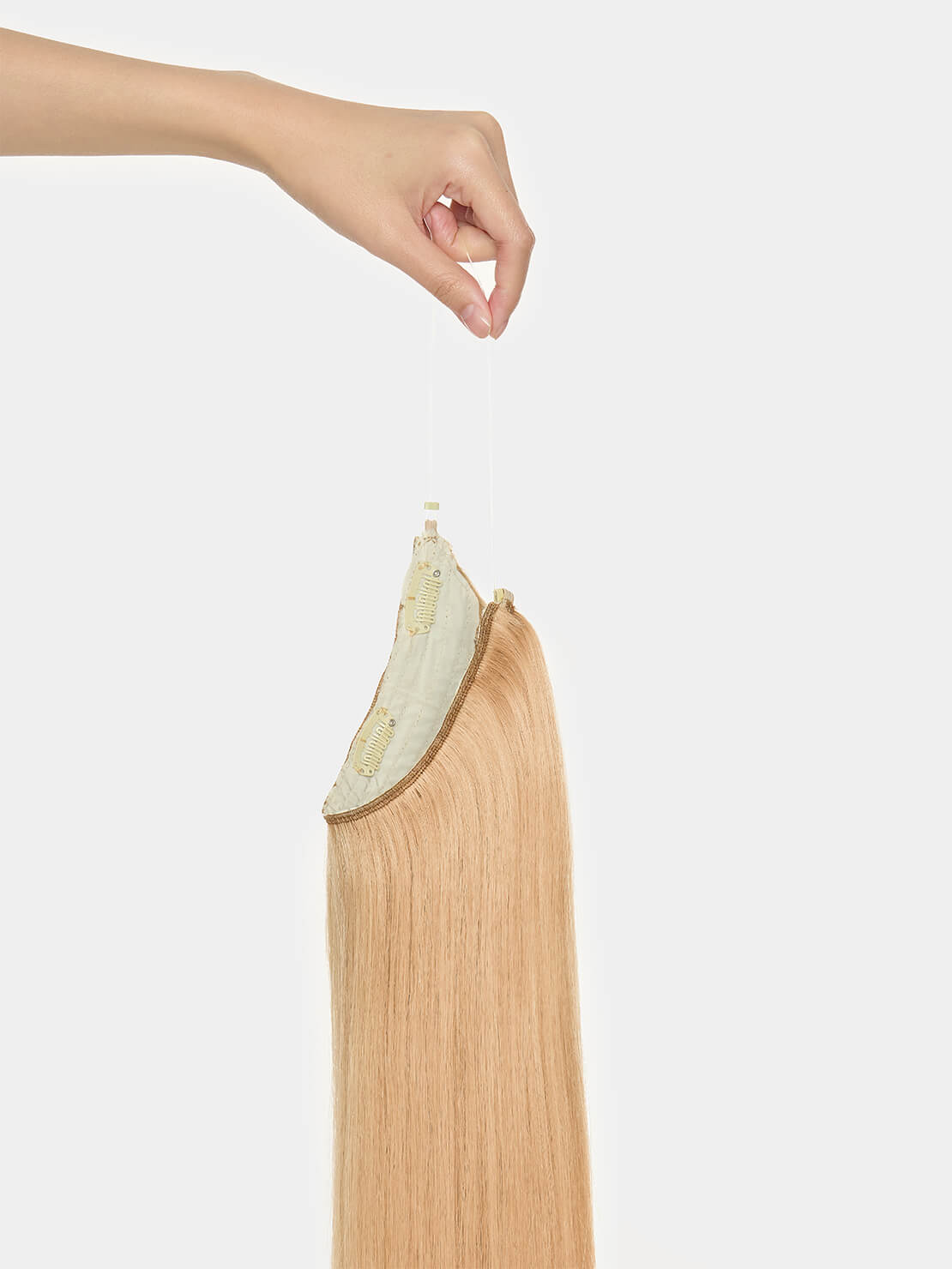 Flip in Extensions - one piece - luxury Qualität 26 Honig Goldblond variant detail image - 82a58336837459fbbffc7ecf685e9a87b8d46f5272be9e6904d833c69e8b4458