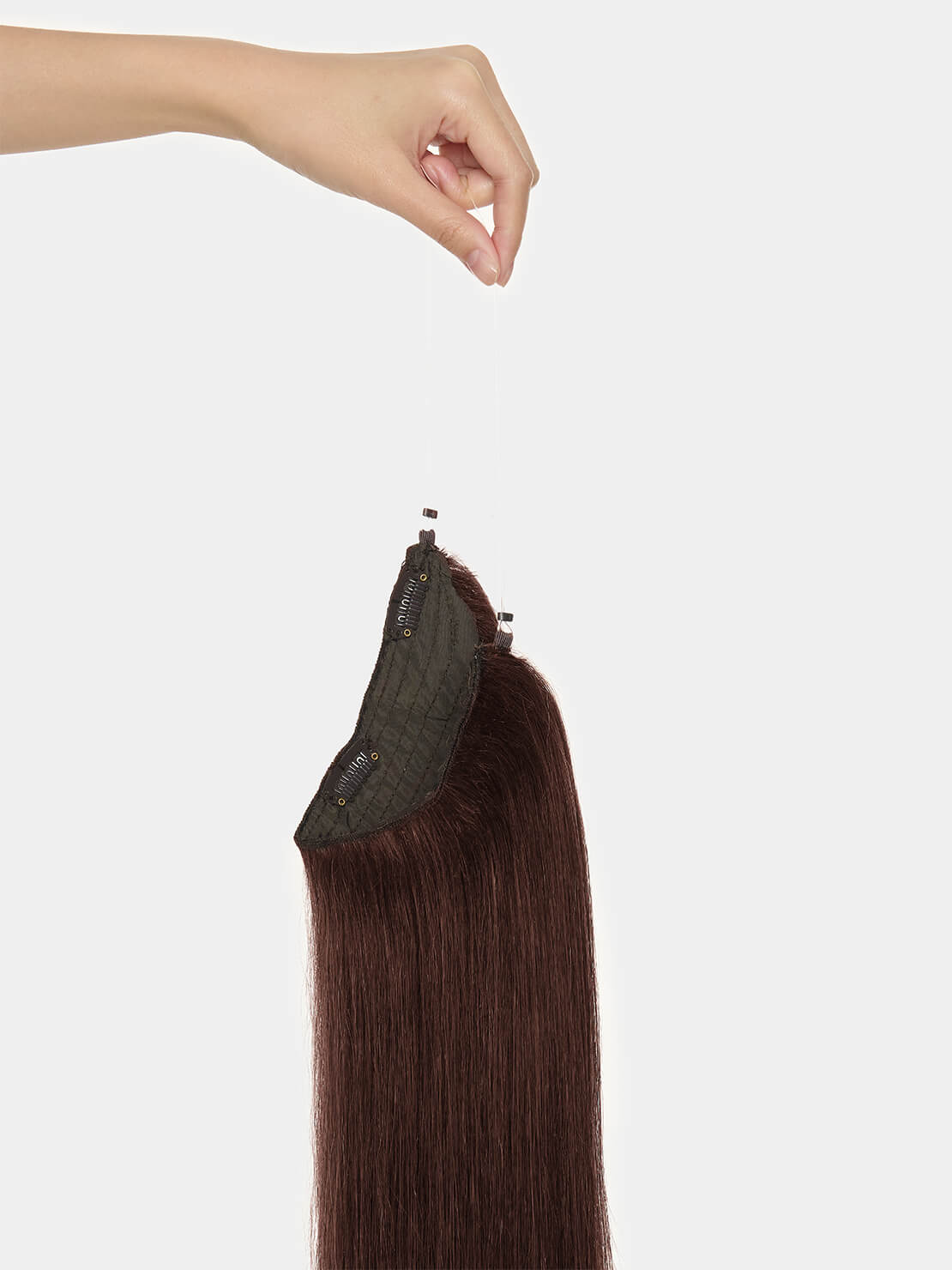 Flip in Extensions - one piece - luxury Qualität 6 schokobraun variant detail image - 40809542fc254e582f544fde7f133ef747ad1c468ccc3f385855fd7a66a63c11