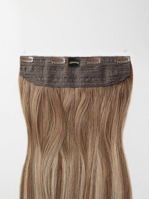 Flip in Extensions - one piece - luxury Qualität B18/24 balayage mittelblond & superhellaschblond variant detail image - 0b0f054df3844244093829a0d20ed388b36b33eea6fdec4fda12c9eef1e524ec