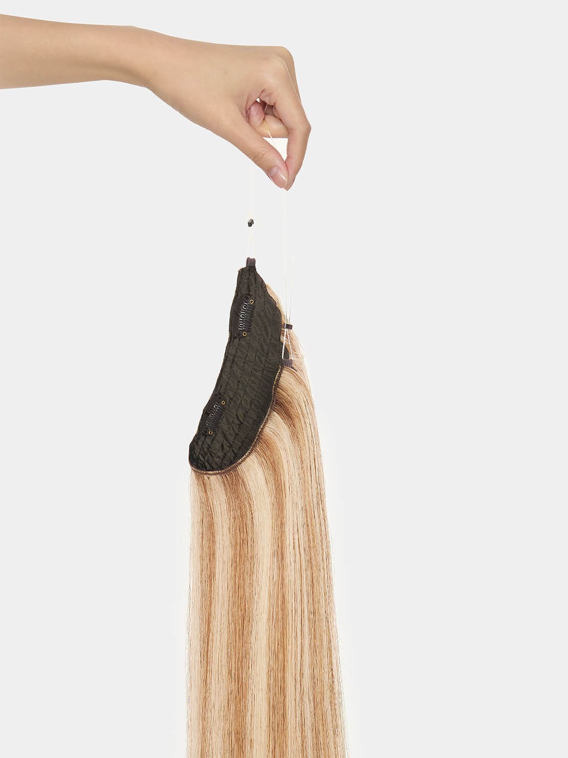 Flip in Extensions - one piece - luxury Qualität M14/1001 gesträhnt hellblond & platin blond variant detail image - daedea0386cde71cd9cb27e547b78735dac98ec5408b5456ce00e1f9ef404312