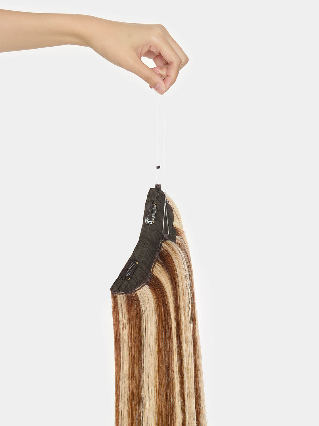 Flip in Extensions - one piece - luxury Qualität M8/26 gesträhnt dunkelblond & Honig Goldblond variant detail image - 9ef8edc972b98977457aae14b8c3c59a773be862470080cc31f3e3b10980cd6f