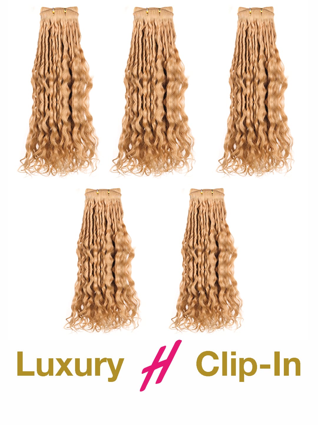 Clip in Extensions - luxury Qualität - 130 Gramm 5-teilig - 55cm - CURLY M14/1001 variant detail image - 9f4265130e868090c181405a268387bba6433d47e98e6631591f25e4d5a81c28