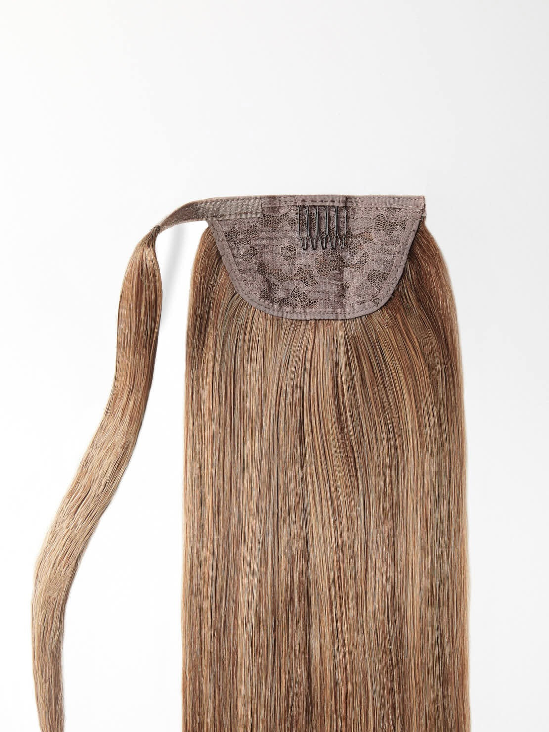 100% Echthaar Ponytail - luxury Qualität M6/12 gesträhnt schokobraun & dunkelgoldblond variant detail image - c652d8d00750a596b8cbfb3a5f267bf1de060bb285c431612cff6a379b898282