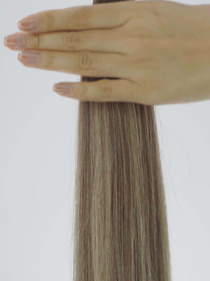 B8/26 balayage haselnussbraun & Honig Goldblond,  B8/26 balayage hazelnut brown & golden honey blonde, B8/26 balayage brun noisette & blond doré miel