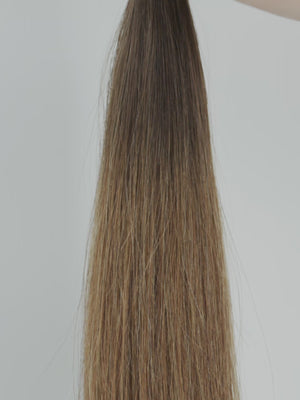 T6/12 ombré schokobraun & hellbraun gold, ombre T6/12 chocolate brown & light golden brown, ombré T6/12 brun chocolat & brun clair doré